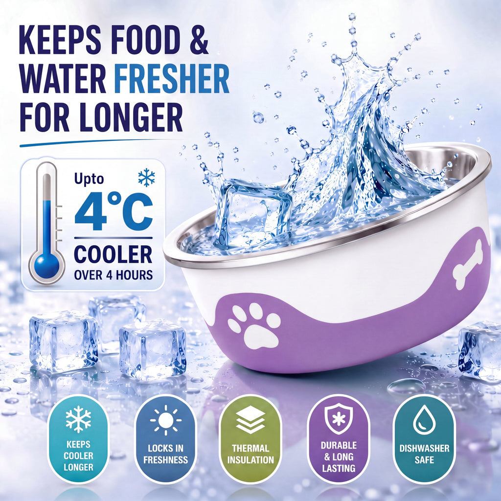 ThermaCool Dog Bowl - Grape