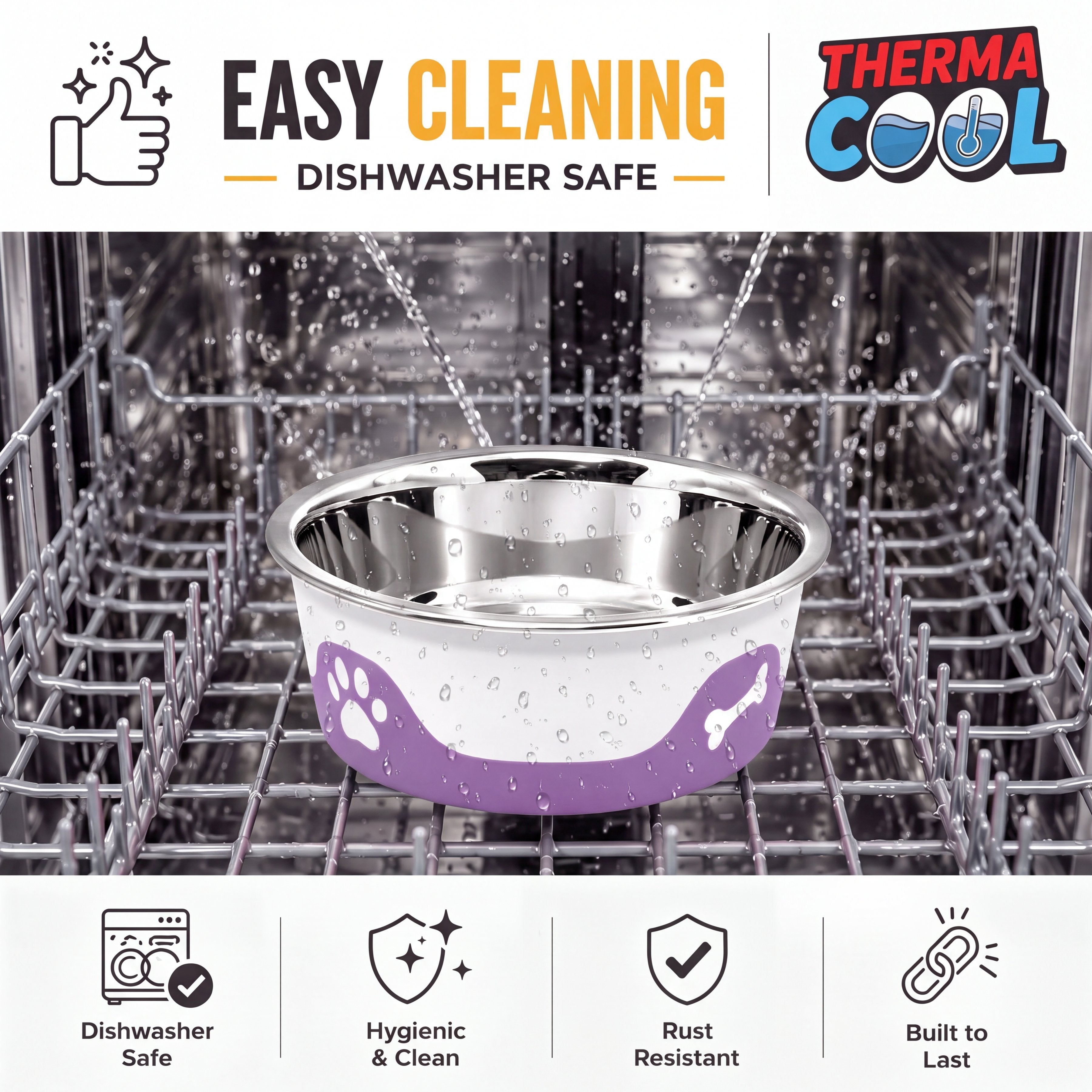 ThermaCool Dog Bowl - Grape