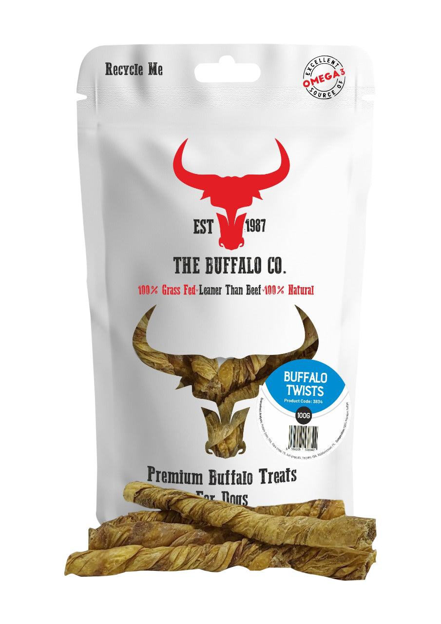 Buffalo Twists-Dog Treats 100g