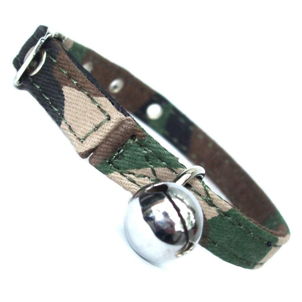 Army Camo Canvas Cat Collar