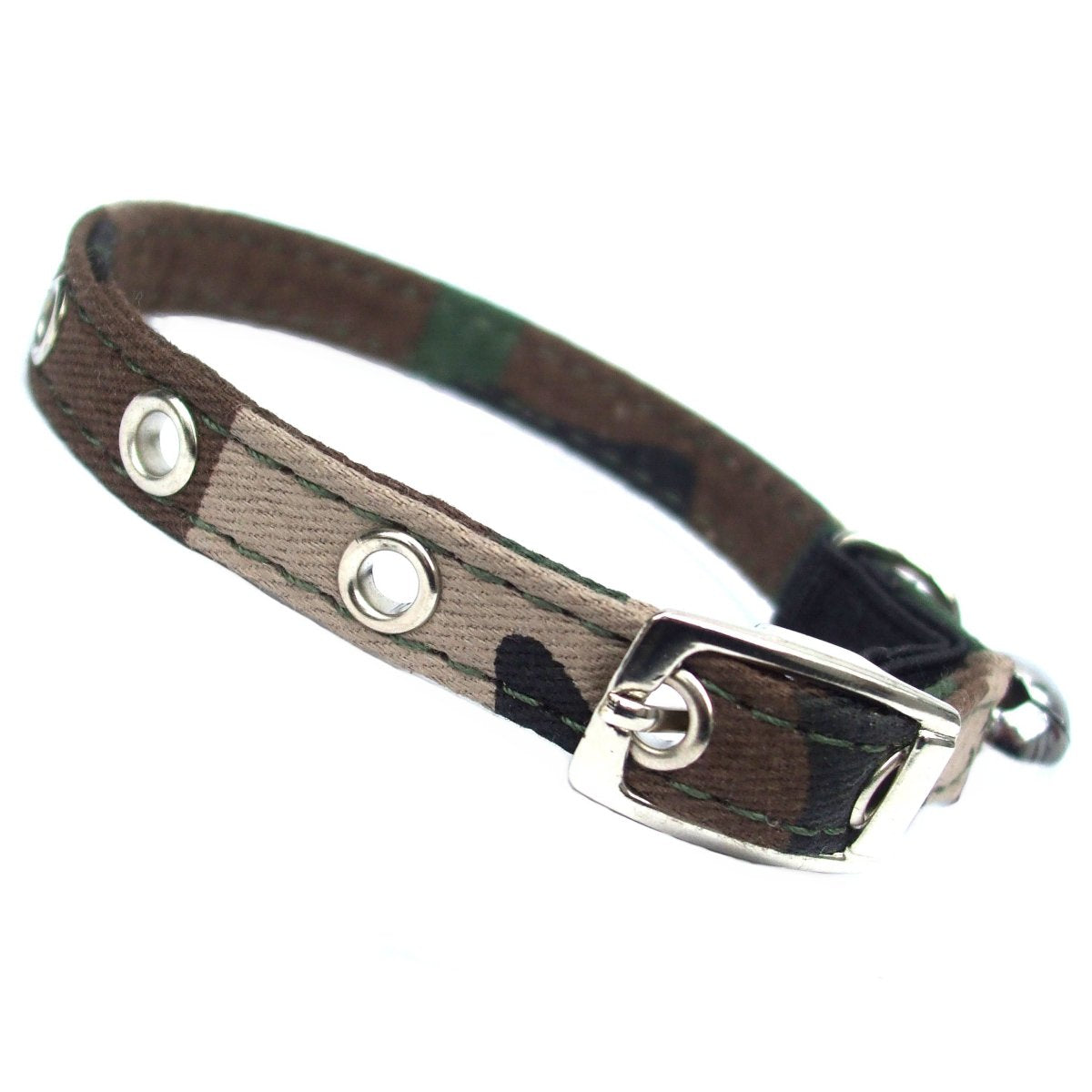 Army Camo Canvas Cat Collar