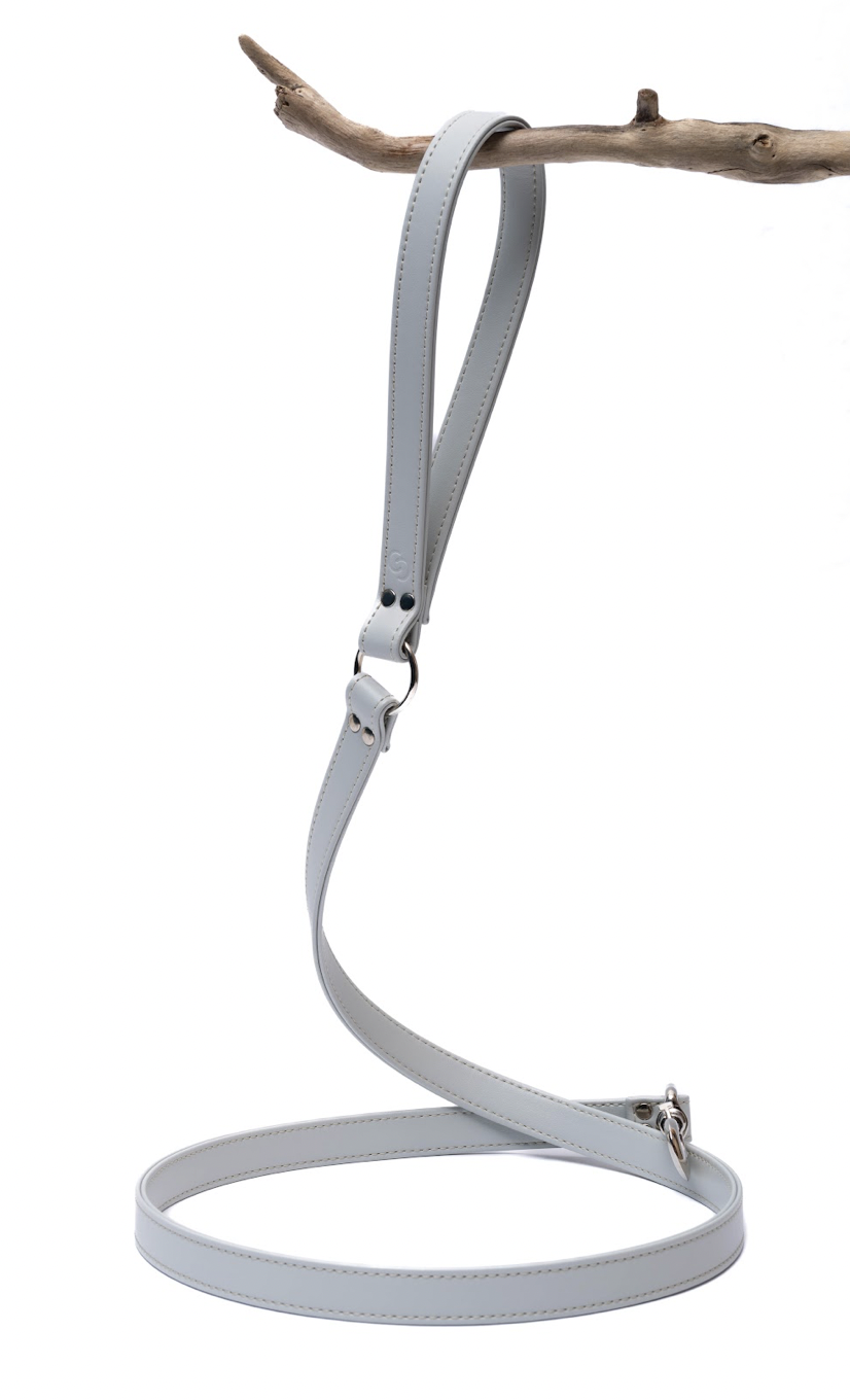 Ice blue apple leather lead