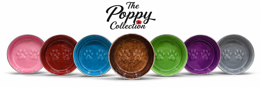 The Poppy Collection Dog Bowl - Green