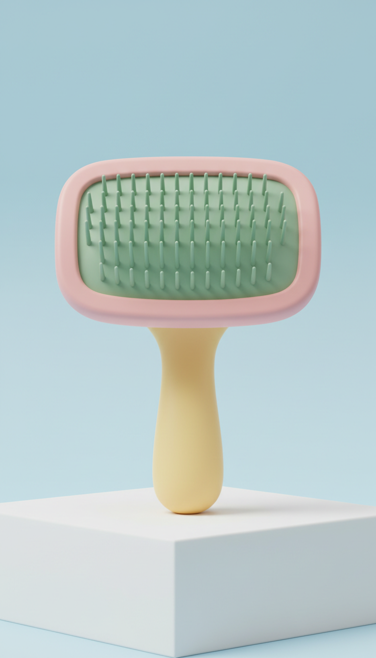 Ergonomic Grooming Brush with Grip Handle