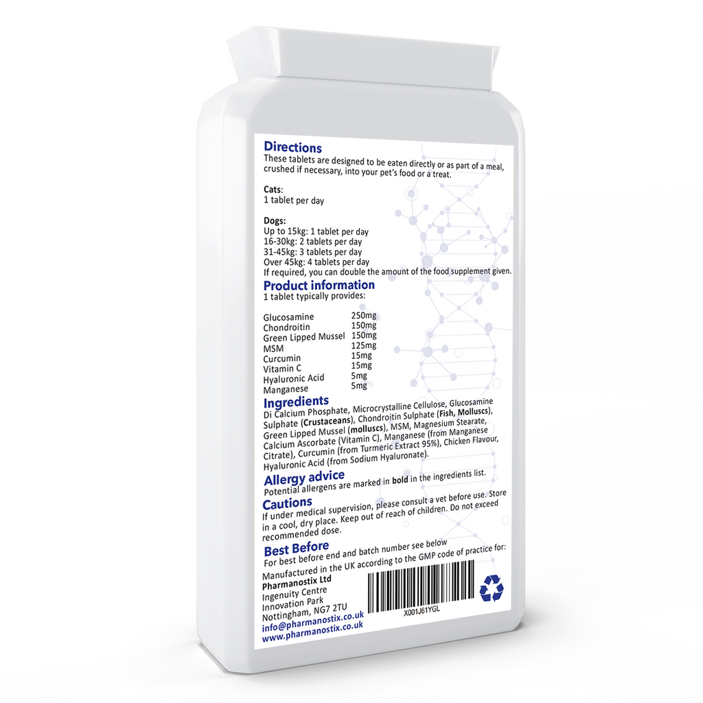 Pet Flex- Dog Joint Support Supplement for Pets -Chondroitin, MSM, Green Lipped