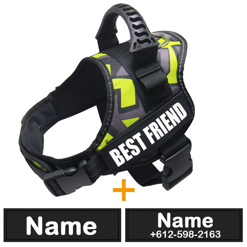 Dog Harness ID Tag Custom Harness